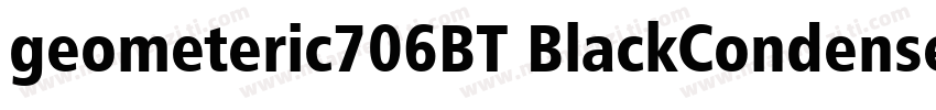 geometeric706BT BlackCondensedB字体转换